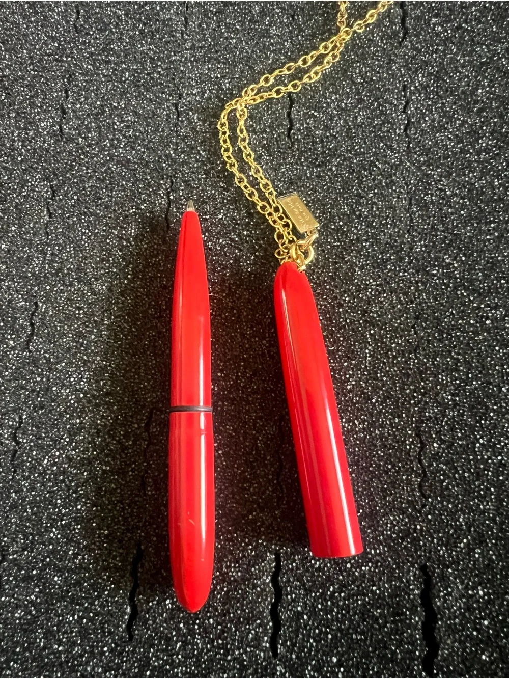 Vintage Kate Spade red pen necklace